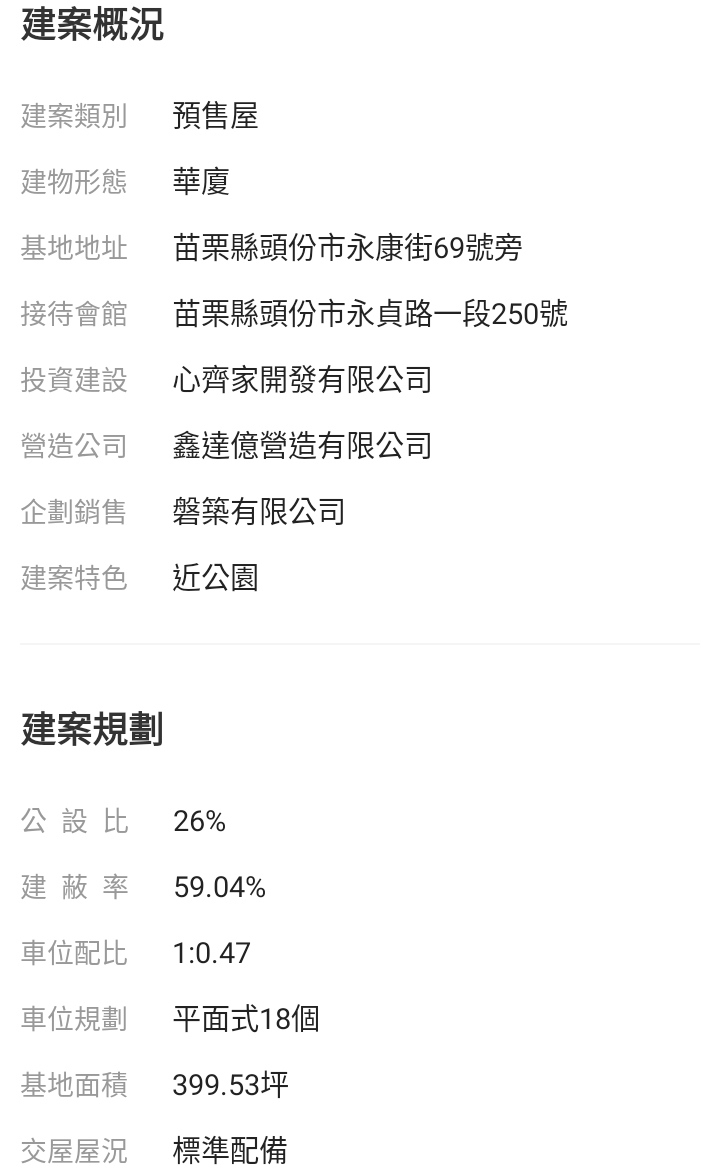 頭份臻愛建案