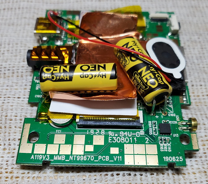 [拆機][更換超級電容] A119 V3 拆機更換超級電容 (Vina TECH 3V 3.3Fx2--> 3V 5Fx2)