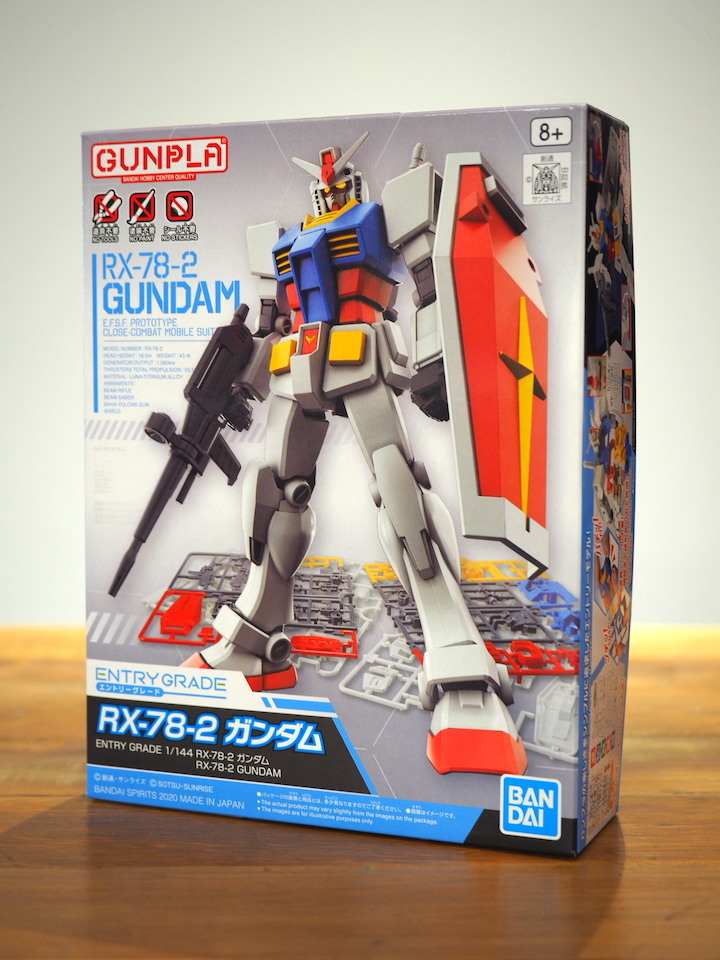 BANDAI EG 1/144 RX-78-2 GUNDAM 免工具入門級鋼彈模型實作
