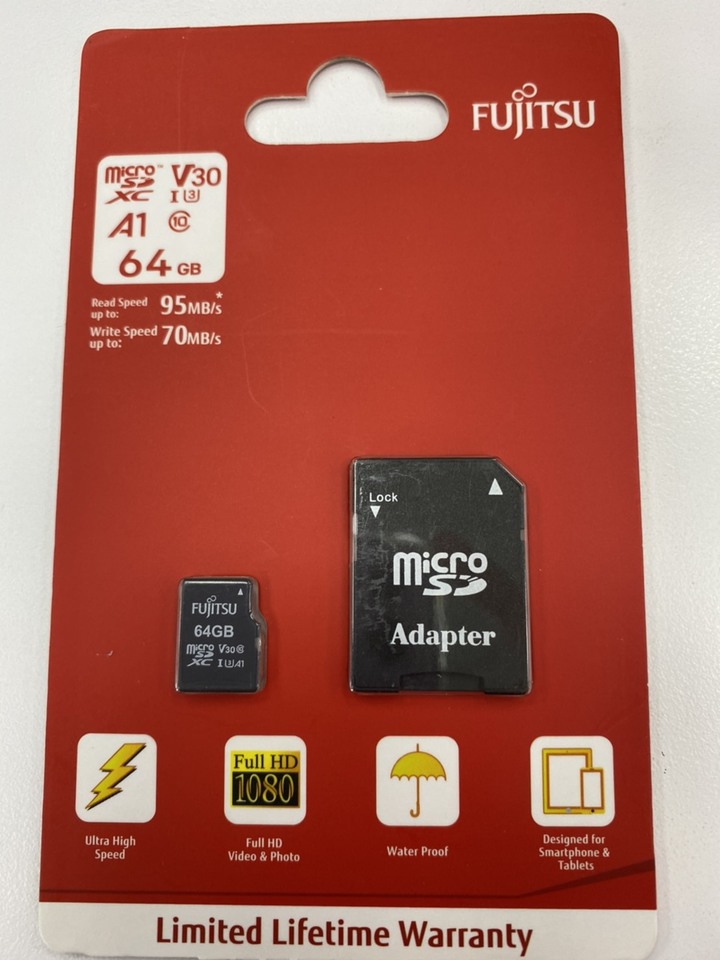 富士通FUJITSU MicroSD XC 64G記憶卡實測