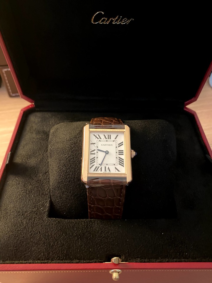 開箱-Cartier Tank Solo 大型玫瑰金購買