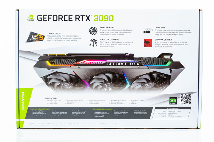 MSI GeForce RTX 3090 SUPRIM X 24G 顯示卡開箱實測 累積 20 年功力的效能王者