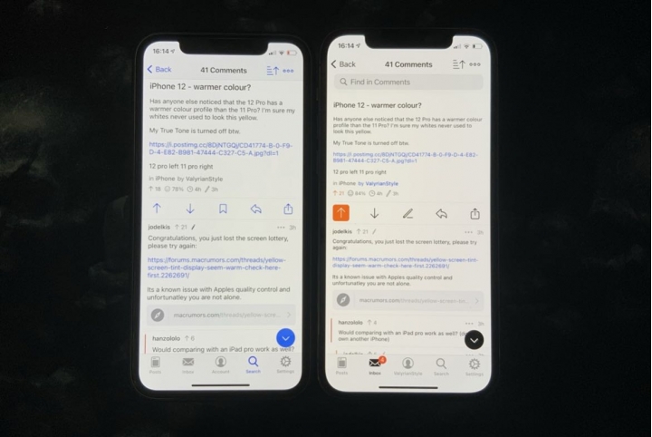 iPhone 12 pro 螢幕發黃問題