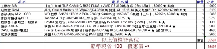 35K電腦組裝請益