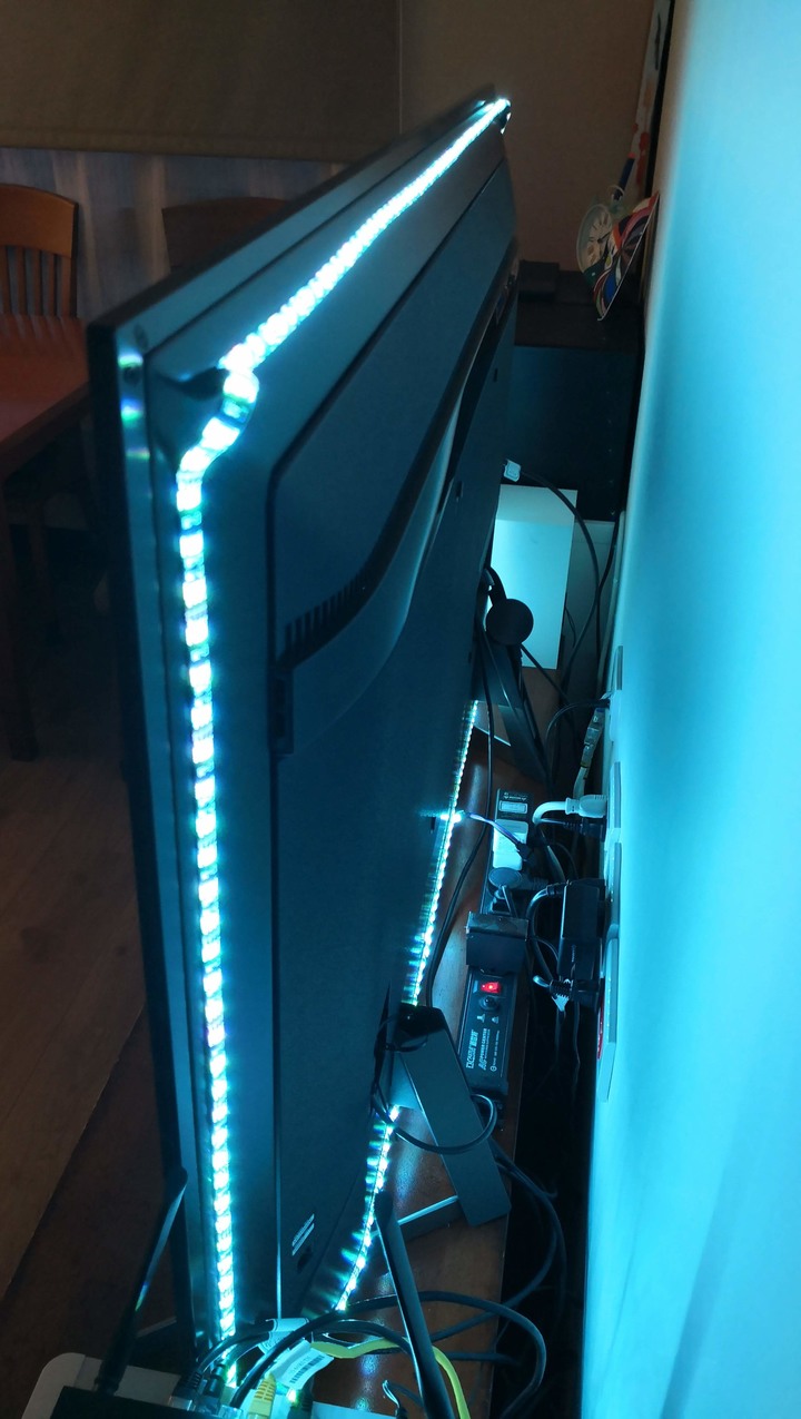 LED 燈條作電視背景光效果比較
