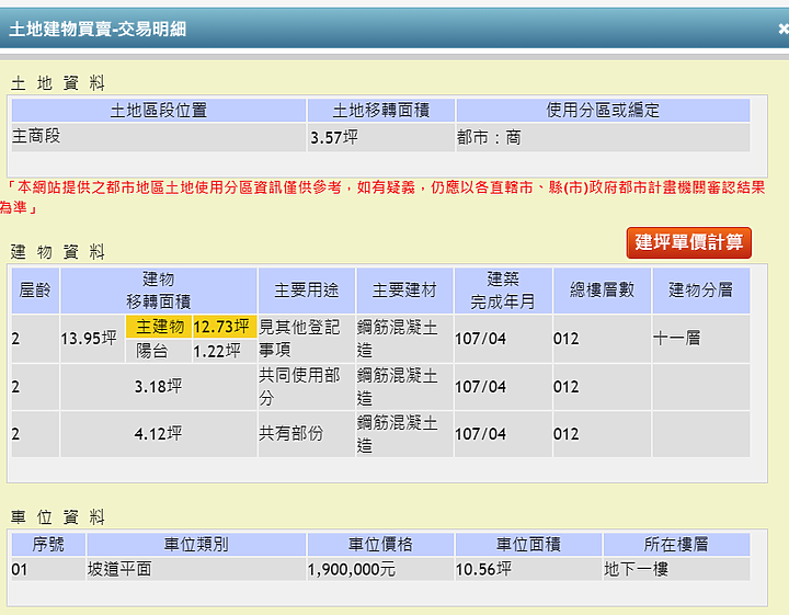 [這3筆實價登錄是否算不實登記] 花蓮市12F大樓一坪超過50萬