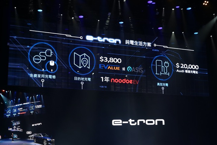 e-tron上市晚會,結合科技與聲光效果的饗宴