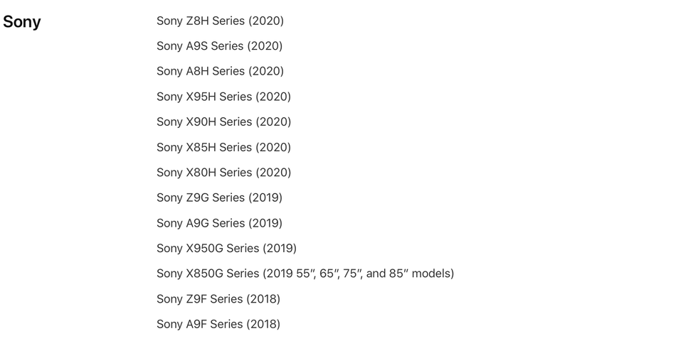 總算等到啦！ Sony 正式宣布於特定 BRAVIA 系列機種支援 Apple TV 應用程式！
