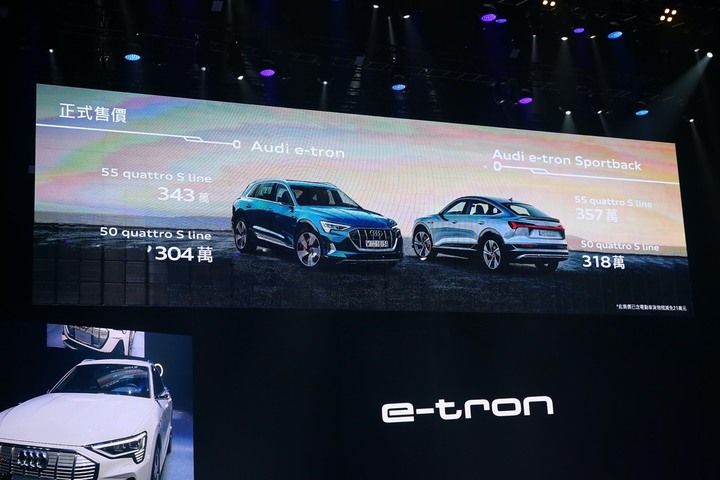 e-tron上市晚會,結合科技與聲光效果的饗宴