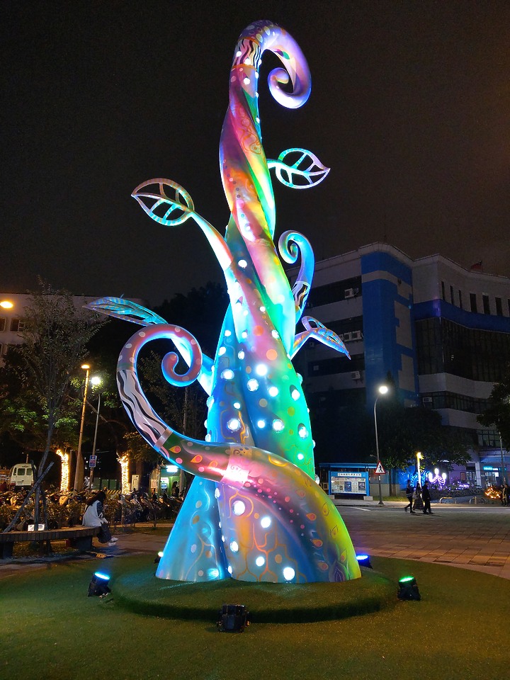 點我看大圖 板橋府中新北耶誕城2020夜景 U12+、U20