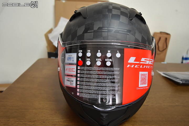 開箱 LS2 FF313 24K碳纖消光黑 揭面式安全帽