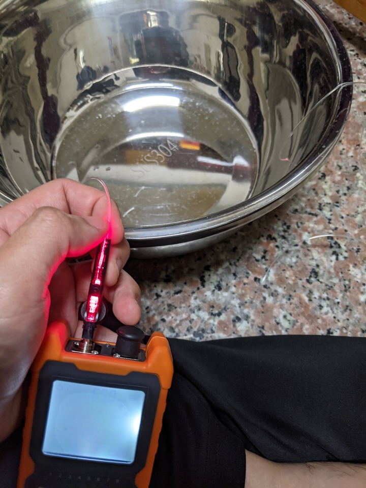 隱形光纖冷接示範