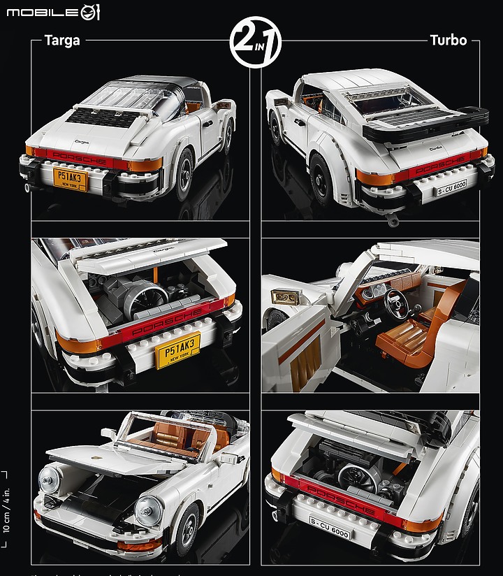 【911迷必敗】樂高Lego推出Porsche 911 Turbo/Targa,雙車型一次滿足!