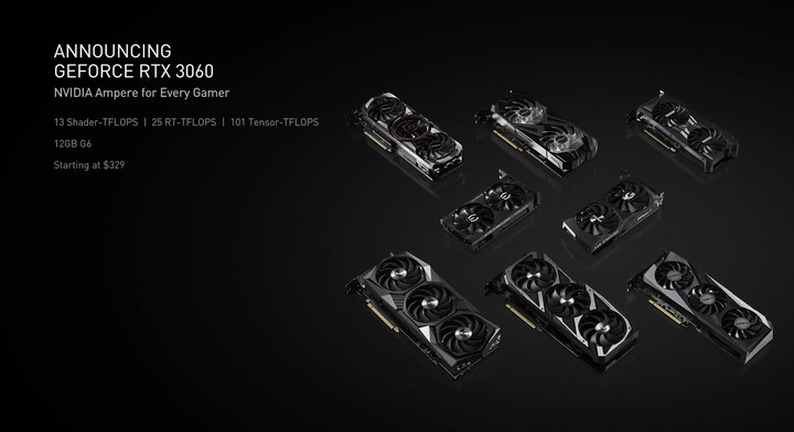 【CES2021】NVIDIA 發表 Ampere 顯示架構筆電與 RTX 3060 顯示卡 RTX 光追帶來更佳行動遊戲體驗