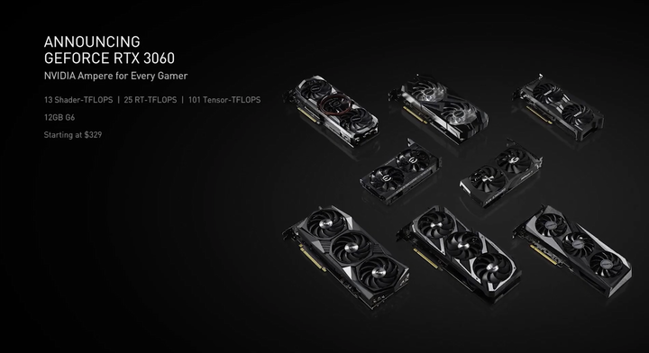 【CES2021】NVIDIA 發表 Ampere 顯示架構筆電與 RTX 3060 顯示卡  RTX 光追帶來更佳行動遊戲體驗