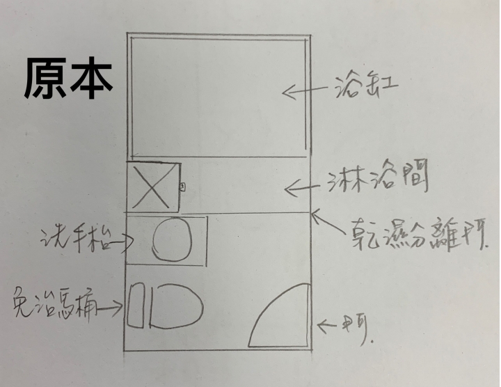 客邊邊變後的廁所要改成原本的配置