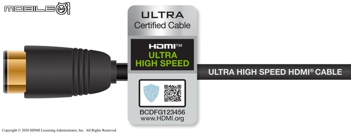 完整支援 4K/120p、8K/60p 規格 HDMI 協會推出超高速 HDMI 傳輸線認證標章