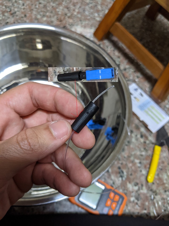 隱形光纖冷接示範
