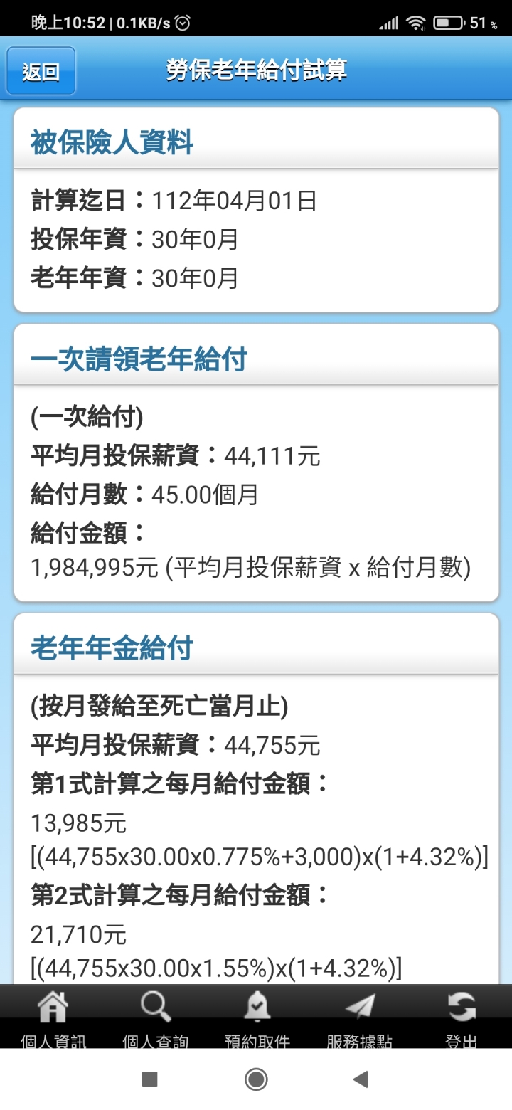 勞保老金給付試算，發現了一個可怕的事實