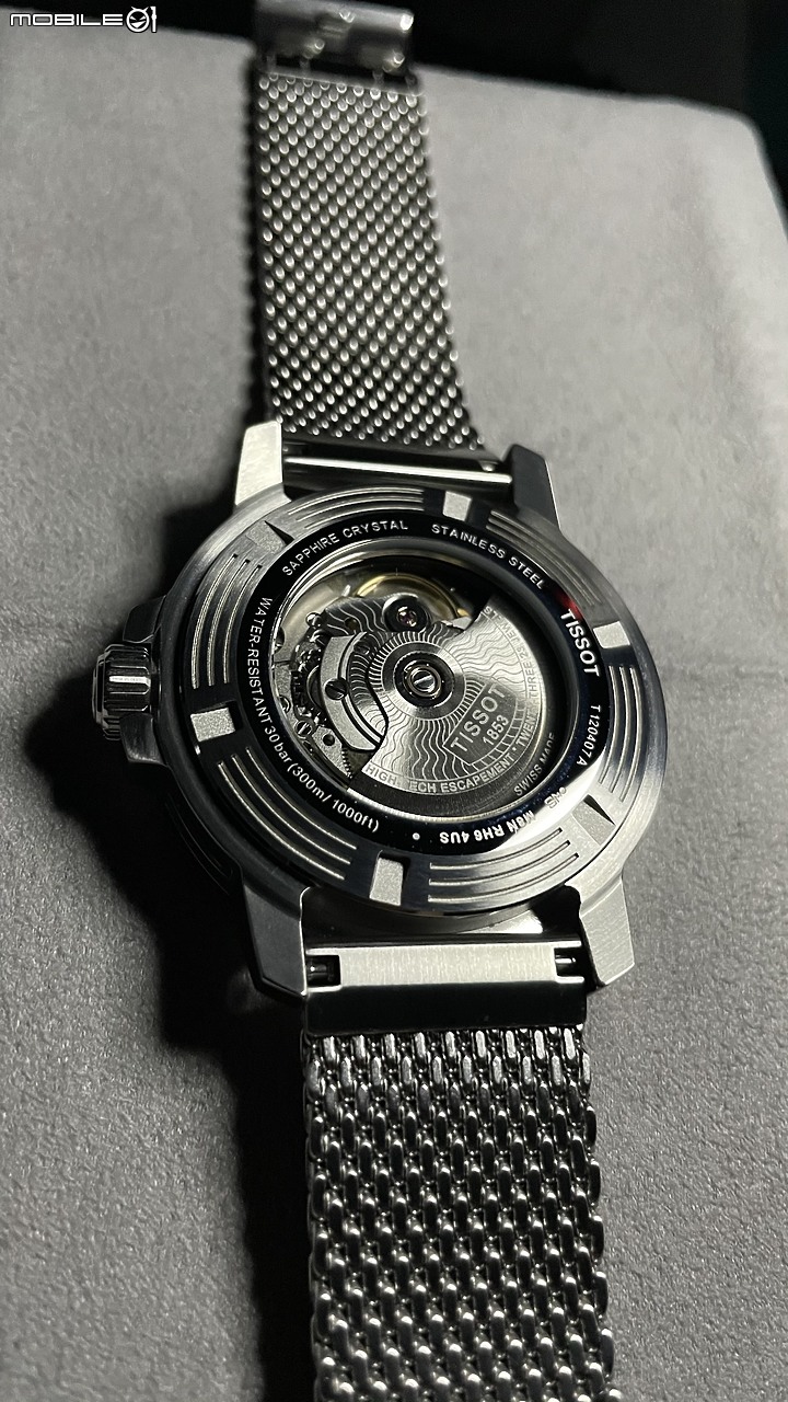 第一支機械錶 Tissot seastar1000 米蘭漸層綠