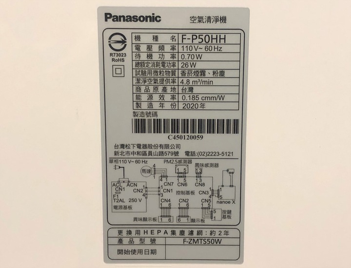 PM2.5微粒及落菌雙重剋星-Panasonic 空氣清淨機F-P50HH評測報告(2/26再更新)