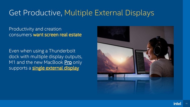 Intel 列出自家 Tiger Lake 處理器與 Apple M1 比較 強調以更多效能與彈性提供更多選擇