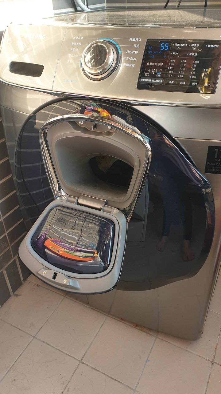 三星 19公斤 潔徑門洗脫滾筒洗衣機 WF19N8750KP/TW 開箱