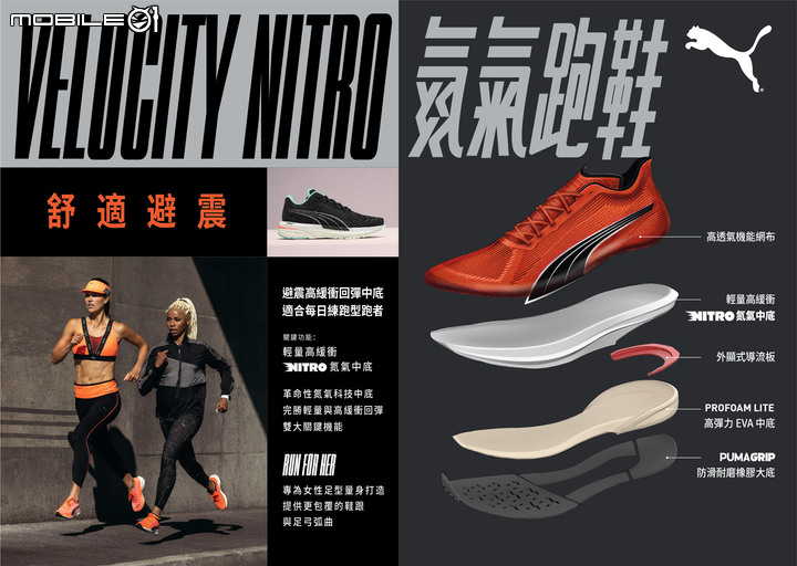 解構PUMA NITRO氮氣中底科技的秘密 輕量與高緩衝並存有多難？