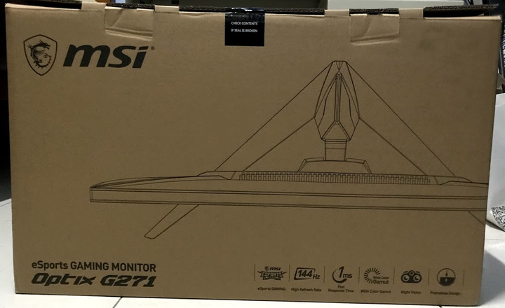 MSI微星27-吋Optix-G271平面電競螢幕開箱