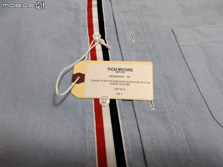 THOM BROWNE 短袖牛津襯衫