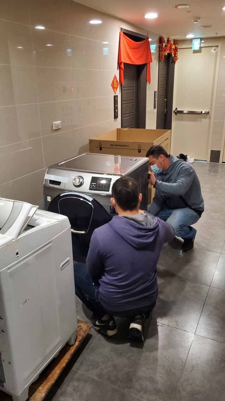 三星 19公斤 潔徑門洗脫滾筒洗衣機 WF19N8750KP/TW 開箱