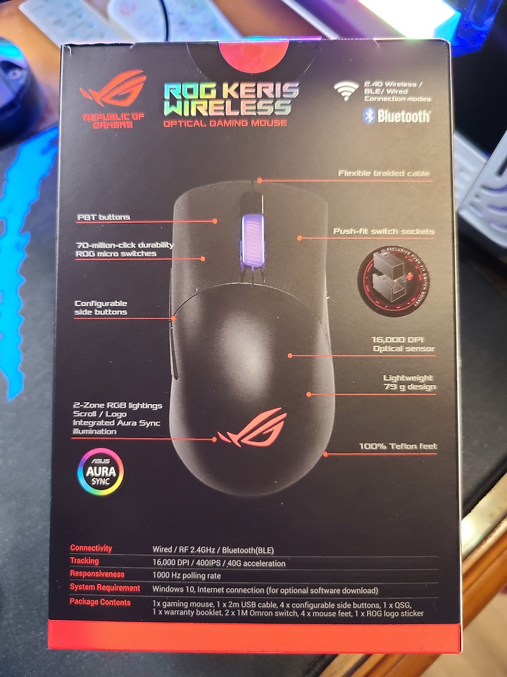 [開箱] ROG Keris Wireless 三模無線FPS電競滑鼠 無所束縛