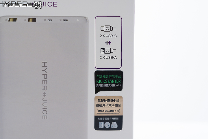 HyperJuice 100W 氮化鎵快速充電器試用 快速充電一手掌握！