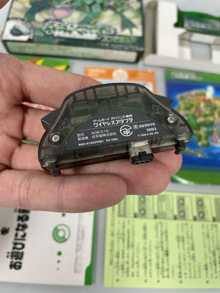 GBA主機&amp;神奇寶貝綠寶石卡帶 開箱