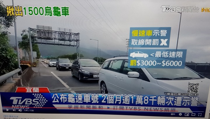 對付雪隧龜速車高公局即時影像秀出車號提醒加速