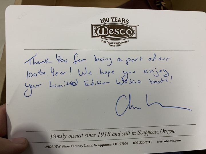 開箱： Wesco 100th Anniversary Boss Boots