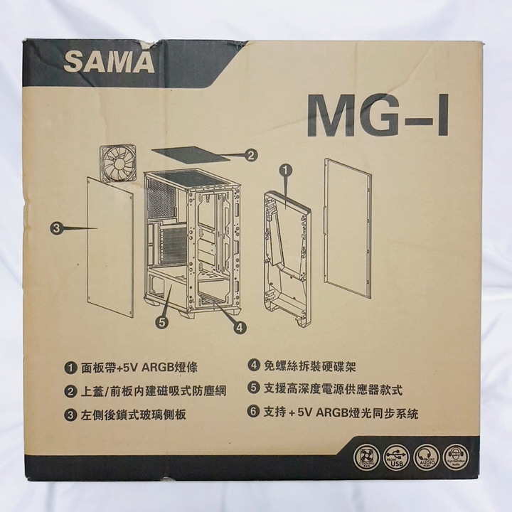 面板燈條、燈光同步 真吸睛!SAMA 先馬機殼 MG-I 開箱體驗!