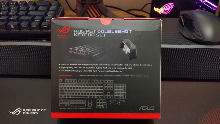 ROG PBT Keycap set鍵帽組(簡單開箱)