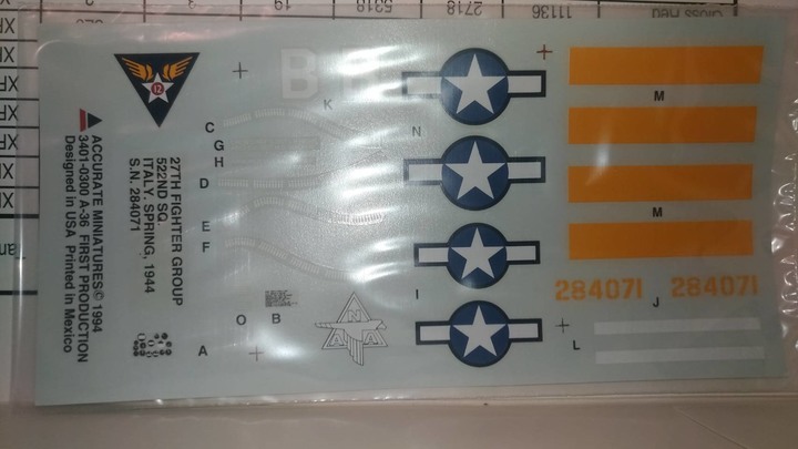 [開箱文]Accurate Miniatures No. 3401  1:48 二戰美軍A-36 Apache阿帕契對地攻擊機