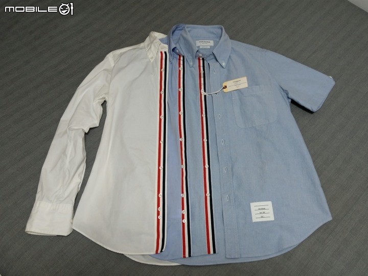 THOM BROWNE 短袖牛津襯衫