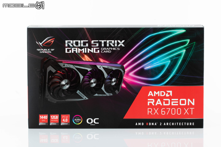 ROG STRIX RX6700XT O12G Gaming 顯示卡開箱實測 高時脈卻有冷靜溫控表現