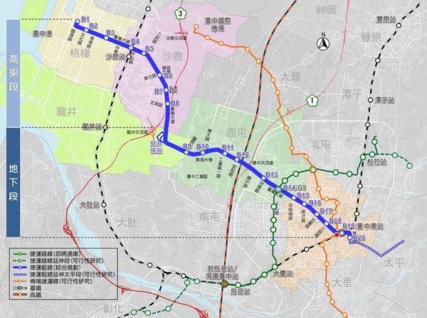 中捷藍線路線圖曝光，海線三雄區房、地價蠢動