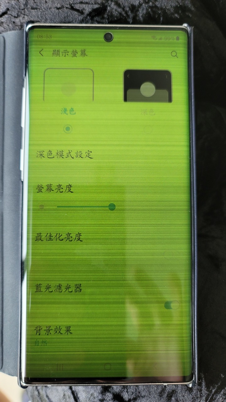 note10螢幕居然也綠掉了