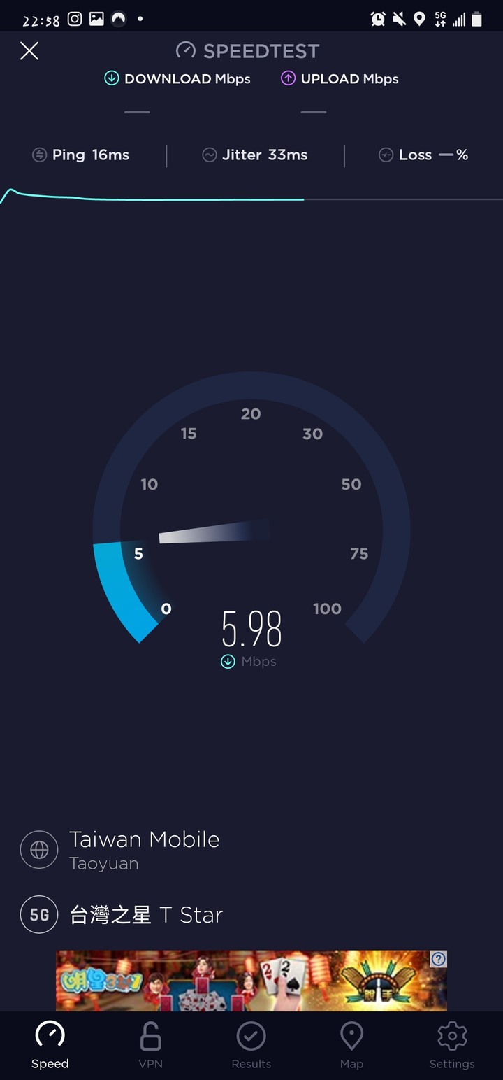 （更新到府測試後續）原來 台灣之星5g是騙人的 （看得到，用不到）