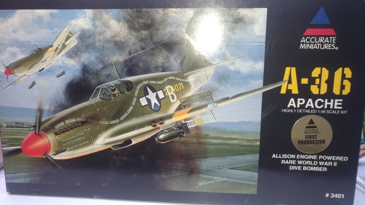 [開箱文]Accurate Miniatures No. 3401  1:48 二戰美軍A-36 Apache阿帕契對地攻擊機