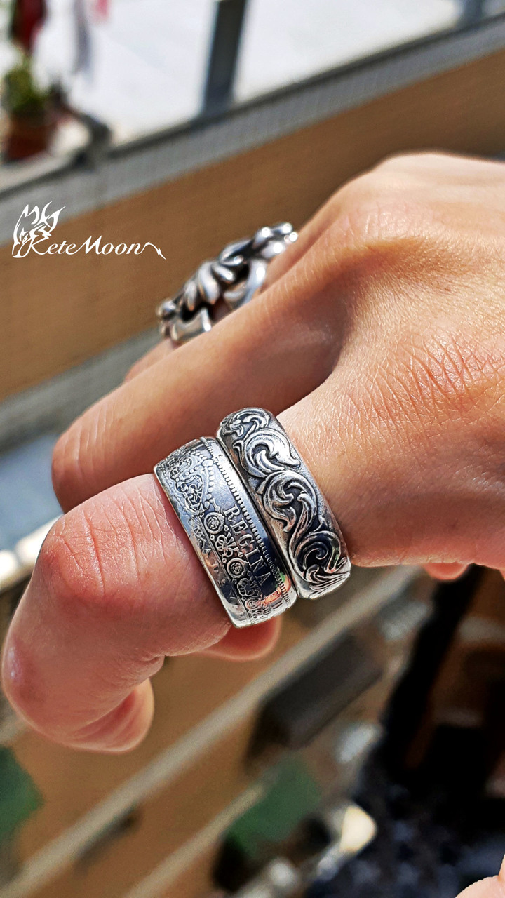 Fate.co-USUBORI CL Narrow Ring浮雕唐草窄版銀戒