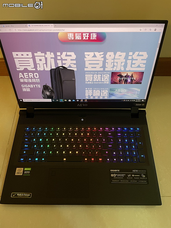 技嘉 AERO 17 HDR YC 頂規 RTX3080 簡易開箱