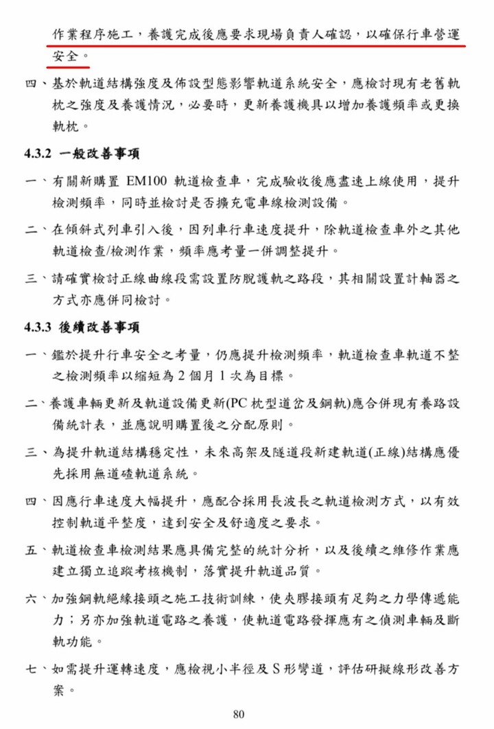 「上報」:內幕 總體檢早列工安SOP未落實 台鐵「沒警示潰縮區」站票傷亡恐國賠