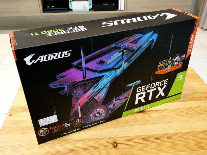 終於入手空氣顯卡 AORUS RTX 3060 Ti MASTER 8G