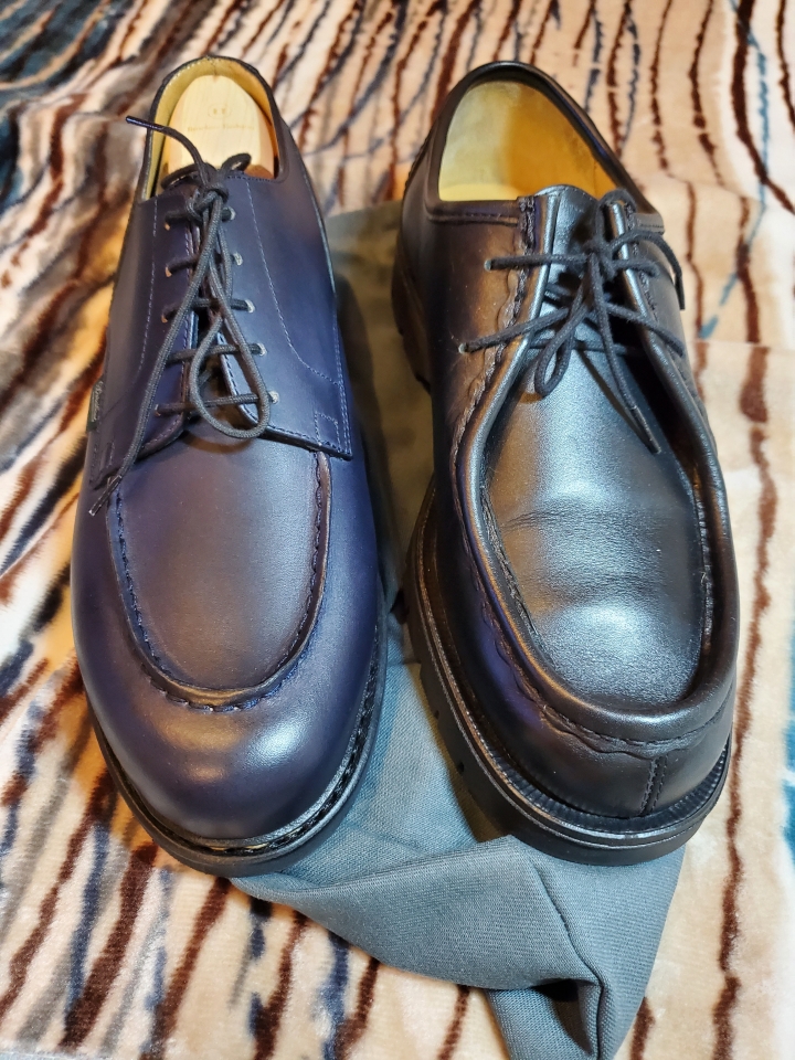 paraboot chambord 藍色微開箱